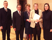 v.l.: VR Tilmann Märk, LR Sebastian Mitterer, Stadträtin Christine Oppitz-Plörer, Pro …