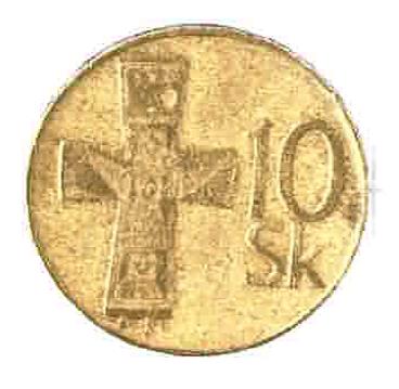 Jakub aus der 3b brachte eine alte slowakische Münze mit