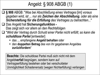 Angeld: § 908 ABGB (1)