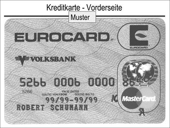 Kreditkarte – Vorderseite 