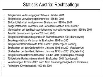 Statistik Austria: Rechtspflege