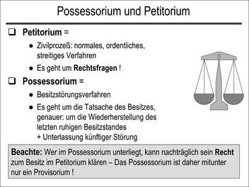 Possessorium und Petitorium