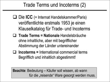 Trade Terms und Incoterms (2)
