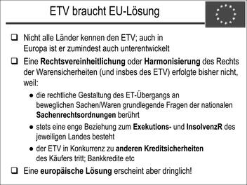 ETV braucht EU-Lösung 