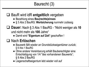 Baurecht (3)