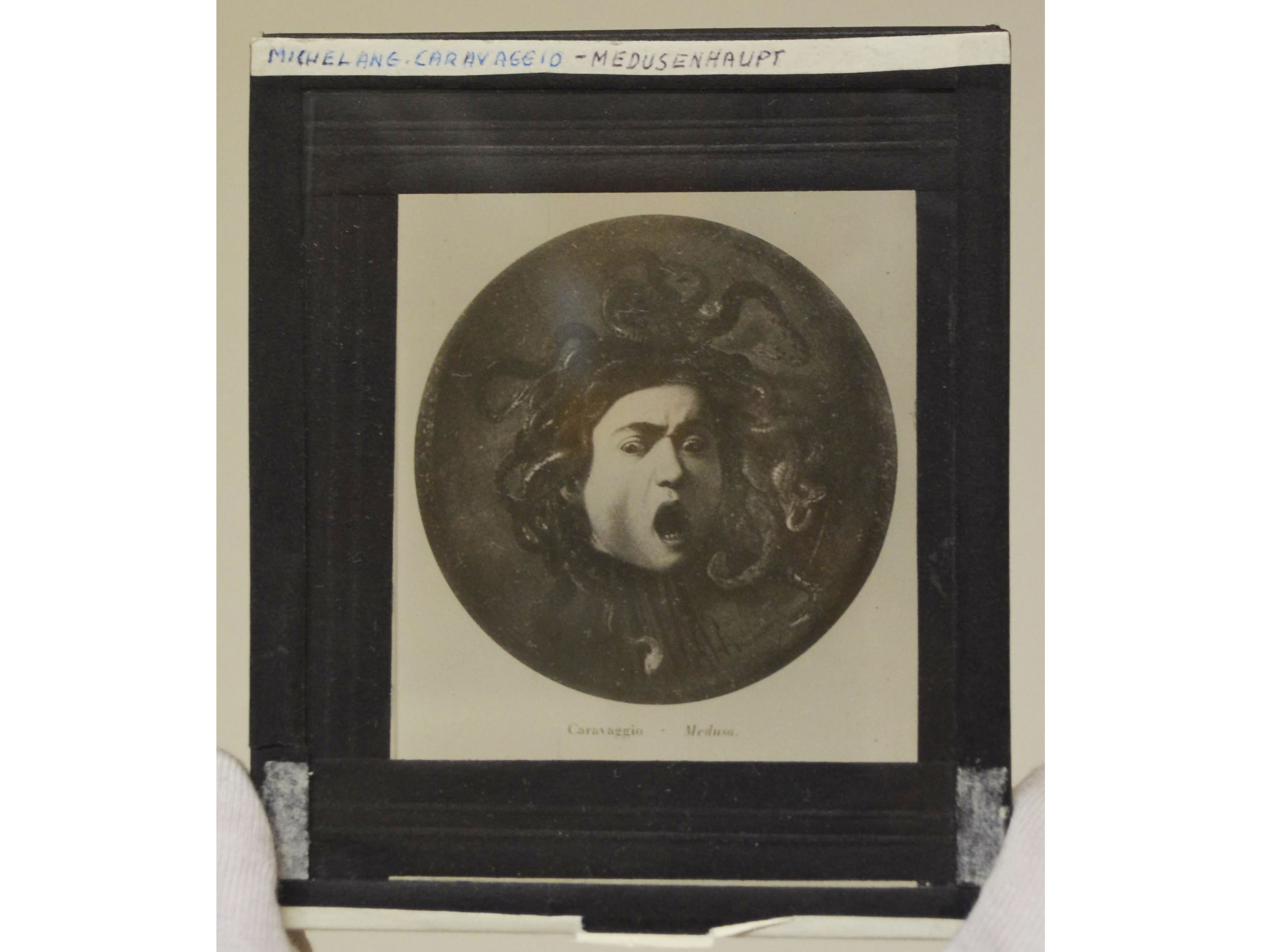 Glasdia, Caravaggio, Medusenhaupt, 8,5 x 10 cm