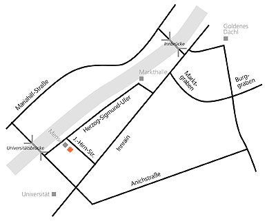 Karte zum Literaturhaus am Inn