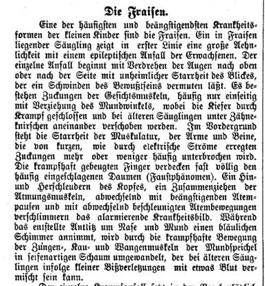 Artikel "Die Fraisen" in Hebammen-Zeitung, 1.7.1910