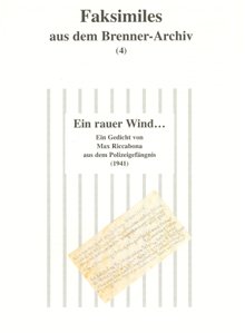 Faksimiles aus dem Brenner-Archiv (4)