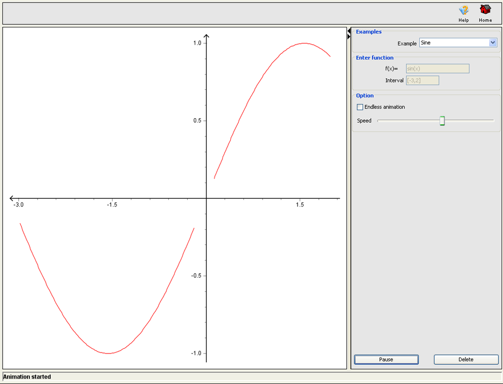 Animation of the intermediate value theorem