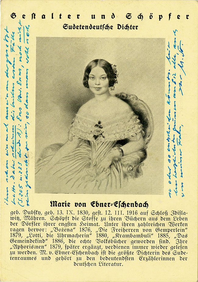 Max Stefl an Franz Glück, 28.11.1940 (Vorderseite). Sign. 217-3-9. © Brenner-Archiv