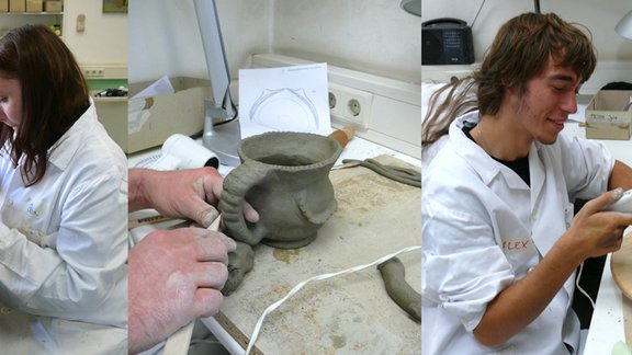 Herstellung von handaufgebauter Keramik