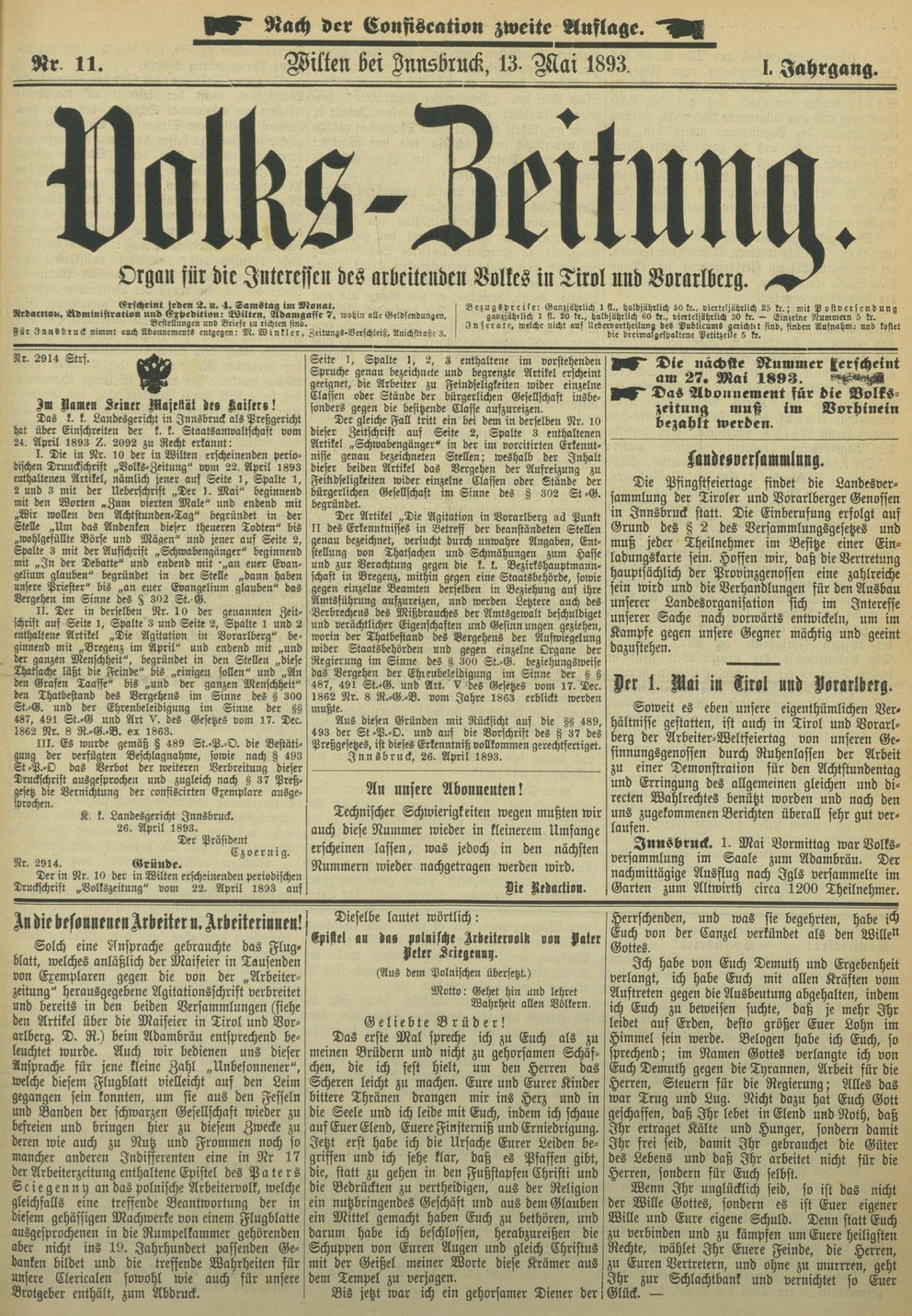 BeschlagnahmeVolkszeitung