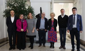 Gruppenfoto mit dem Rektorat und Exzellenzcluster Österreich