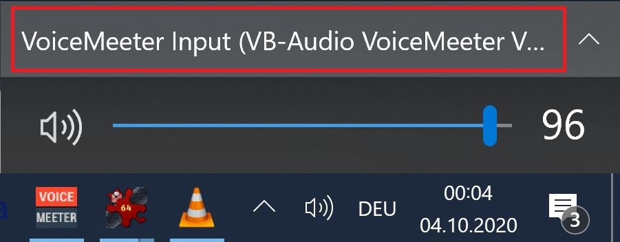 Windows Taskleiste Audioausgabe