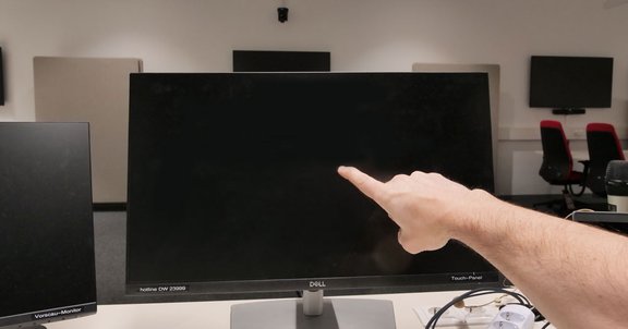 Touchscreen mit Hand