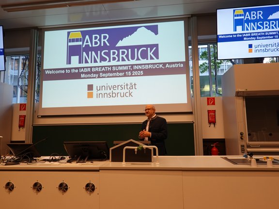 person giving a talk