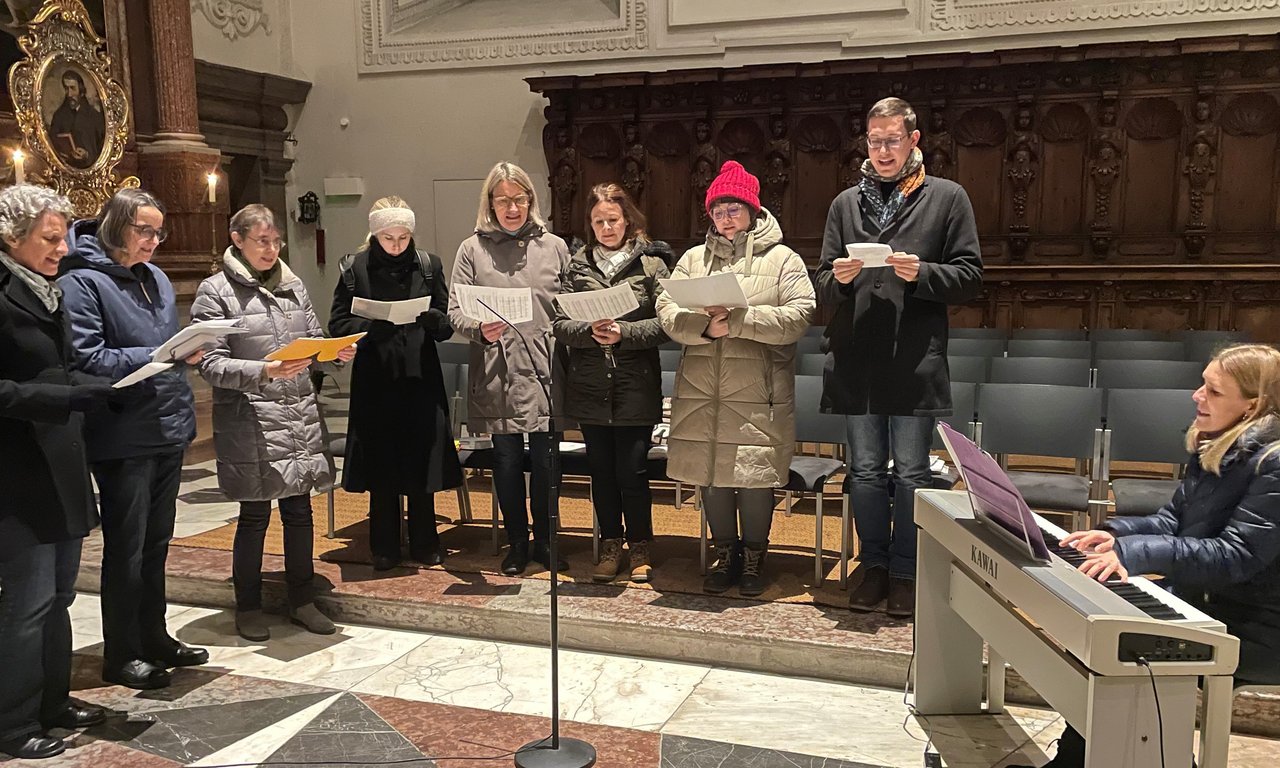 zu sehen sind Musiker:Innen beim Fakultätsgottesdienst.