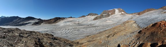 View of the Hintereisferner Glacier