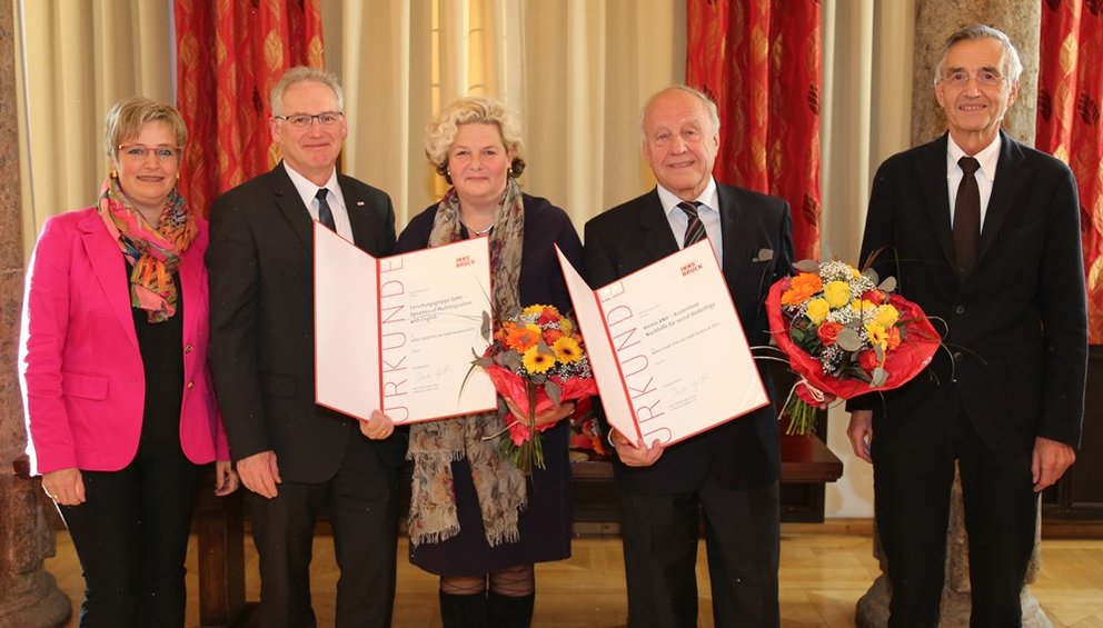 Preisträger und Jury bei der Verleihung des Arthur-Haidl-Preises 2015
