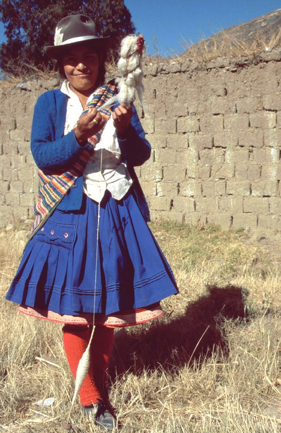 Peru, woman spinning, 1996