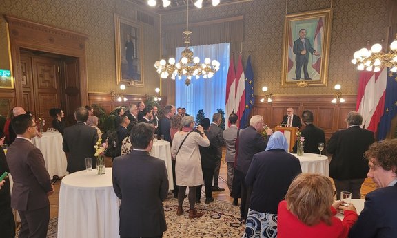 Empfang im Wiener Rathaus mit allen Teilnehmer:innen und Vertreter:innen