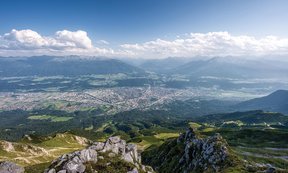 Blick auf Innsbruck von der Nordkette
