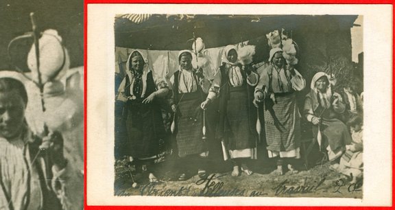 Greece, group of women spinning