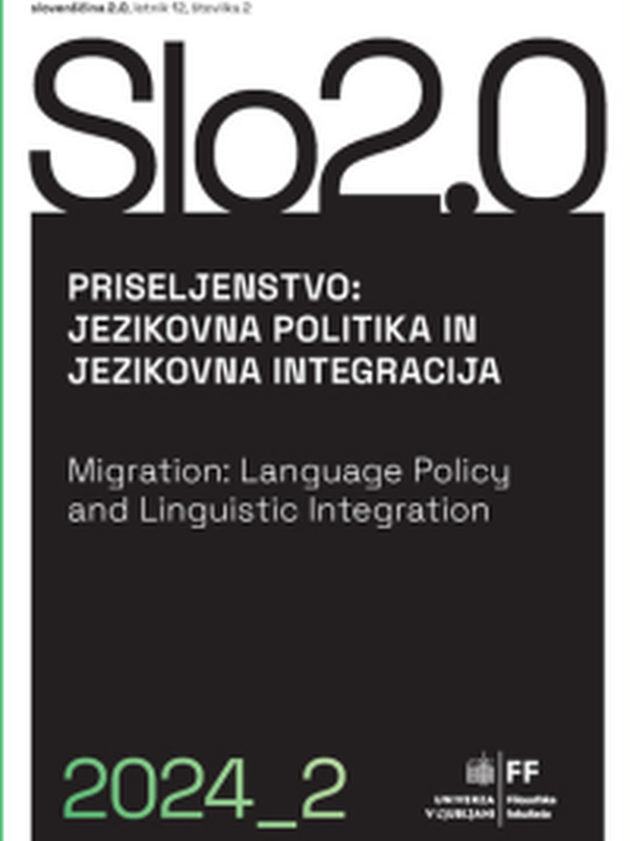 Cover of Journal Slovenščina 2.0, Issue on “Migration and Language Policy”