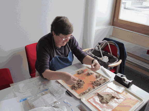 18.02.2014, Sortieraktion Schneidereiabfälle