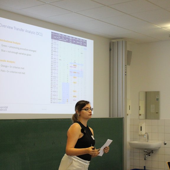 Katharina Egger als Vortragende bei der PALA-Tagung