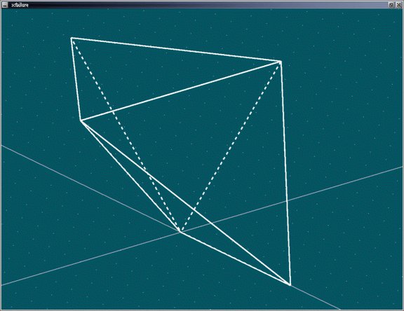 Geometrische Figur wie Diamant im Programm
