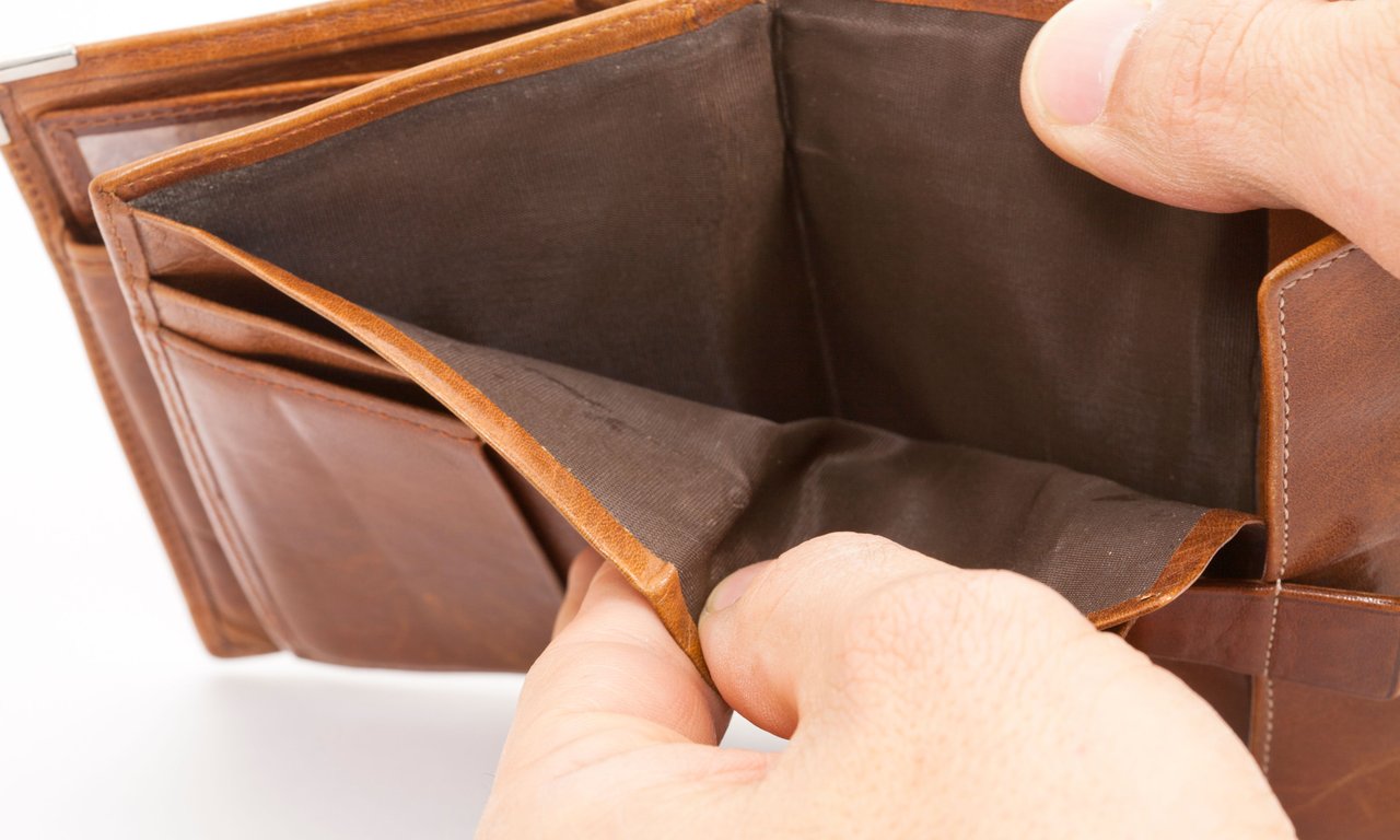 Leere Brieftasche