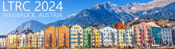 Innsbruck cityscape: river Inn, colourful houses, mountains; LTRC2024