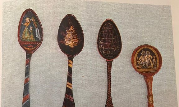 Hornlöffel im Tiroler Volkskunstmuseum in Innsbruck