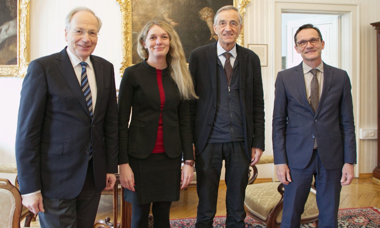Rudolf Taschner, Katharina Pöllmann, Tilmann Märk und Bernhard Fügenschuh