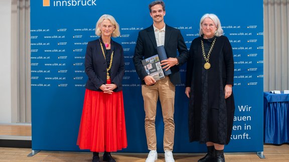 Rektorin Veronika Sexl, Maurice Mohr, Vizerektorin Janette Walde