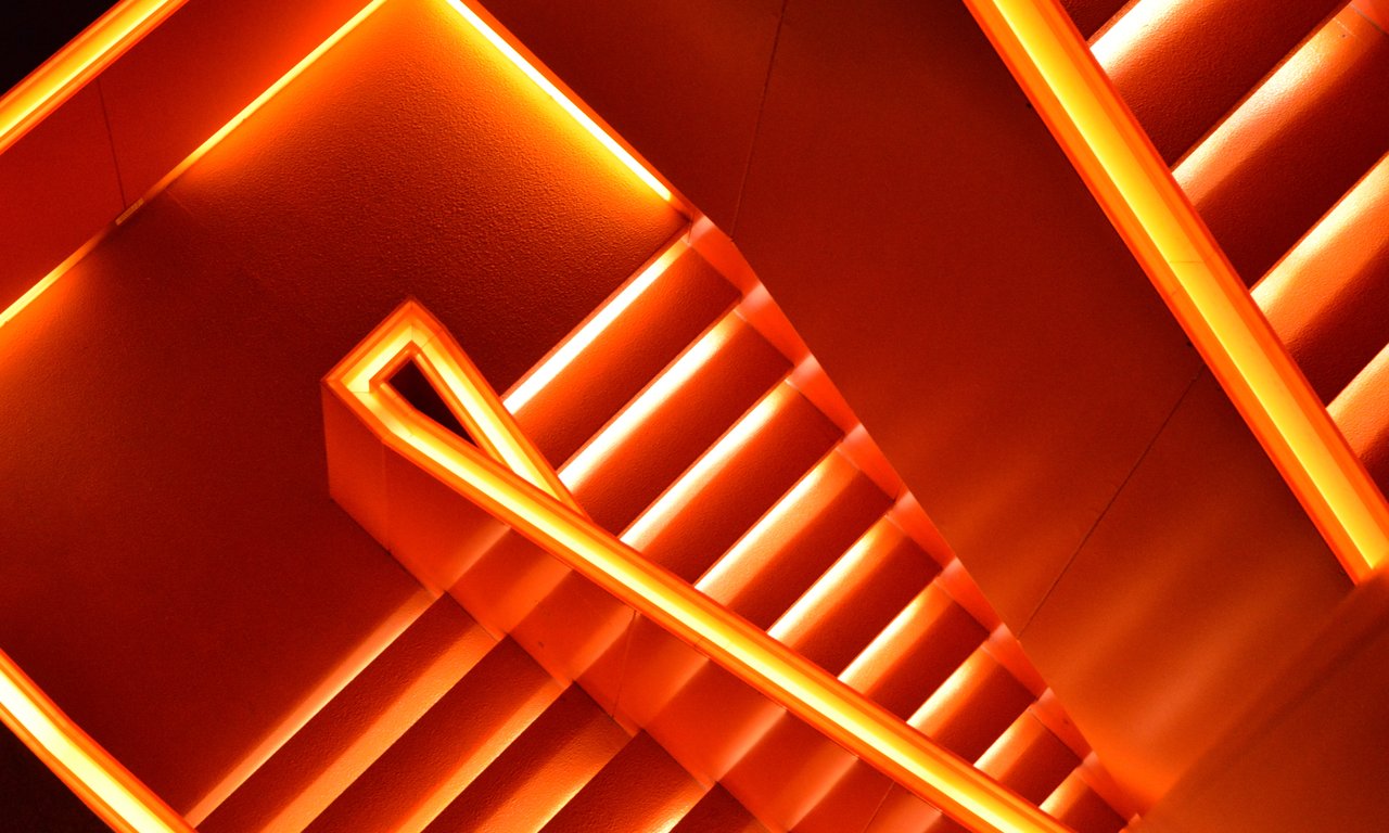 Staircase in orange