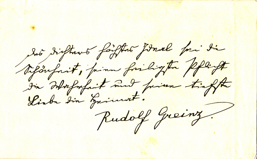 Greinz Handschrift