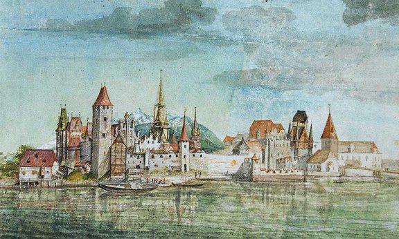 Albrecht Dürer, "Innsbruck von Norden"
