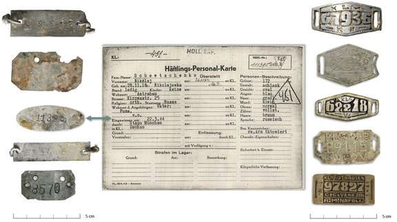 Häftlingsmarken aus dem Konzentrationslager Mauthausen