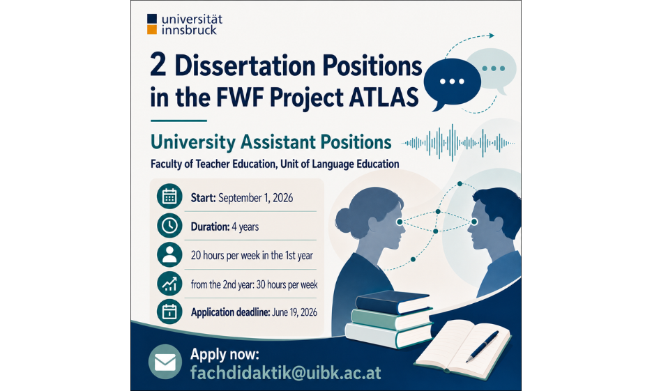 Job Posting with key info 2 PhD positions as in text of post
