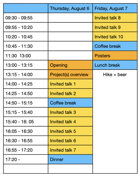 Program for the Joint Meeting Prague-Innsbruck.