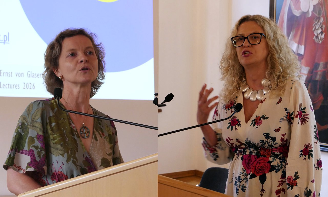 Die Philosophinnen Aleksandra Derra (li.) und Ewa Bińczyk (re.)