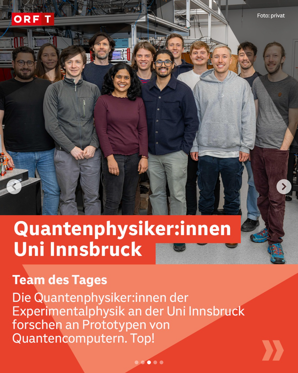 Team of the day! Our team was featured on Radio Tirol as team of the day.