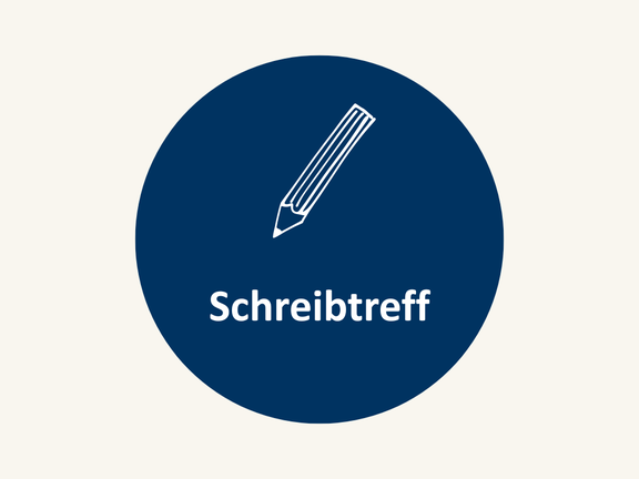 Piktogramm Stift mit Schriftzug "Schreibtreff"