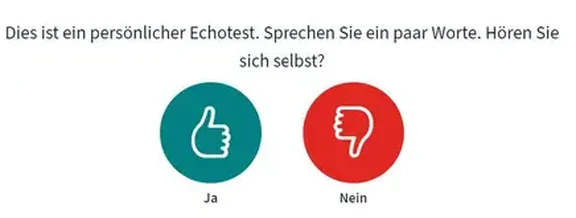 Echotest in Webconference