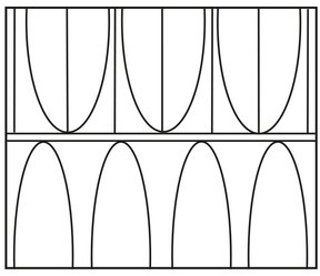 A3/C1a_A1 (obere Palmetten mit Mittellinie und Trennlinie in Folge, untere ohne Binnenzeichnung)