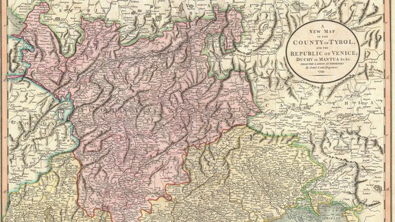 Karte von Tyrol aus 1799 von John Cary