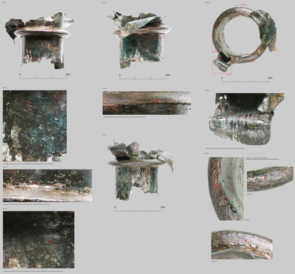 Fragment 8, Detaildokumentation Digitalmikroskop Keyence, Muffe